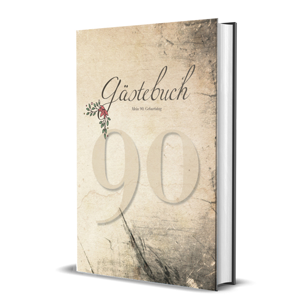 90 jahre gästebuch vintage