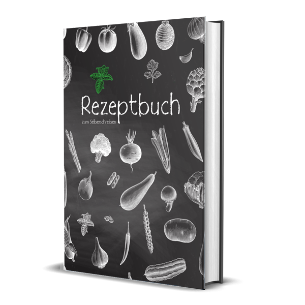 rezeptbuch zum selberschreiben schwarz